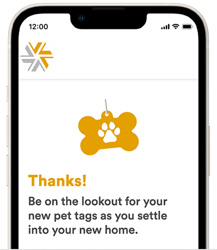 LenderLogix Pet Tag Request Form Mobile Phone